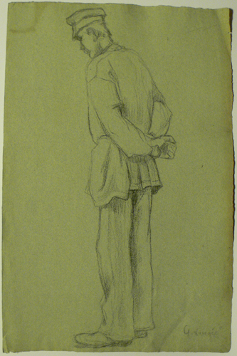 Homme debout de dos par Georges Paul François Laurent Laugée